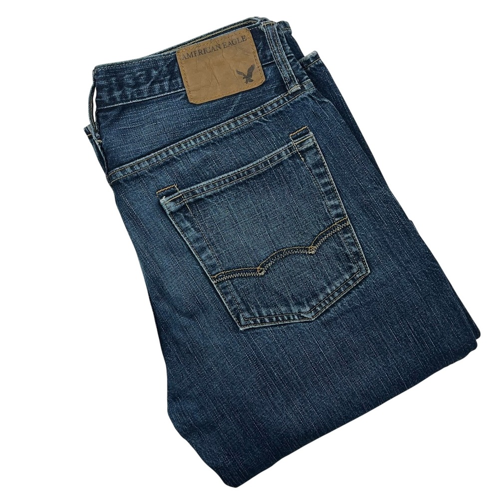 American Eagle Bootcut Jeans Mens 30x32 (Fits 31x31) Blue Medium Wash Y2K Rugged